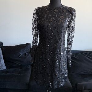 Zara Black Lace Detail Dress